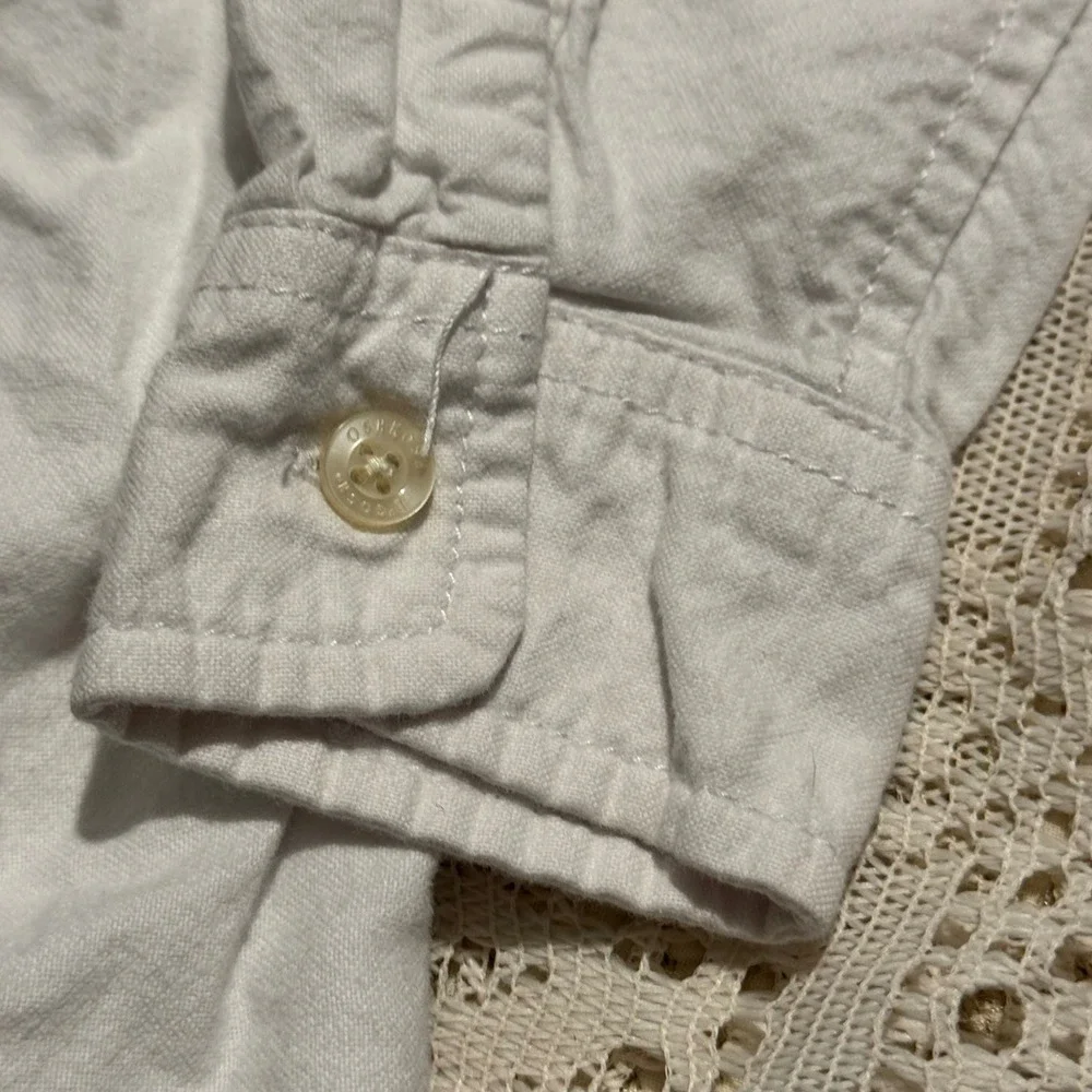 OshKosh B'gosh Boys White Button‎ Down Long Sleeve Shirt Size 4